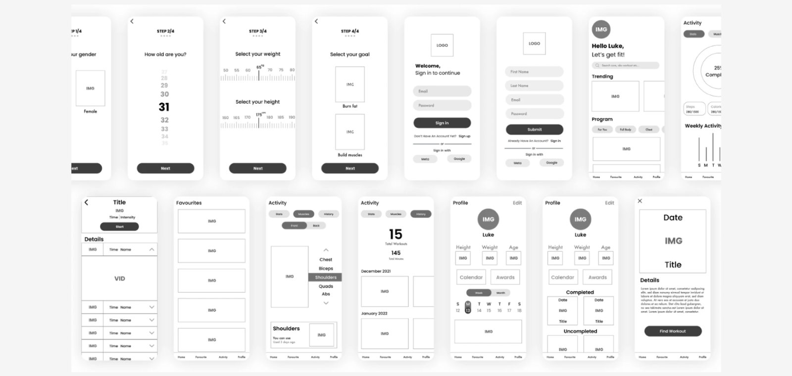 FitVerse design process 2
