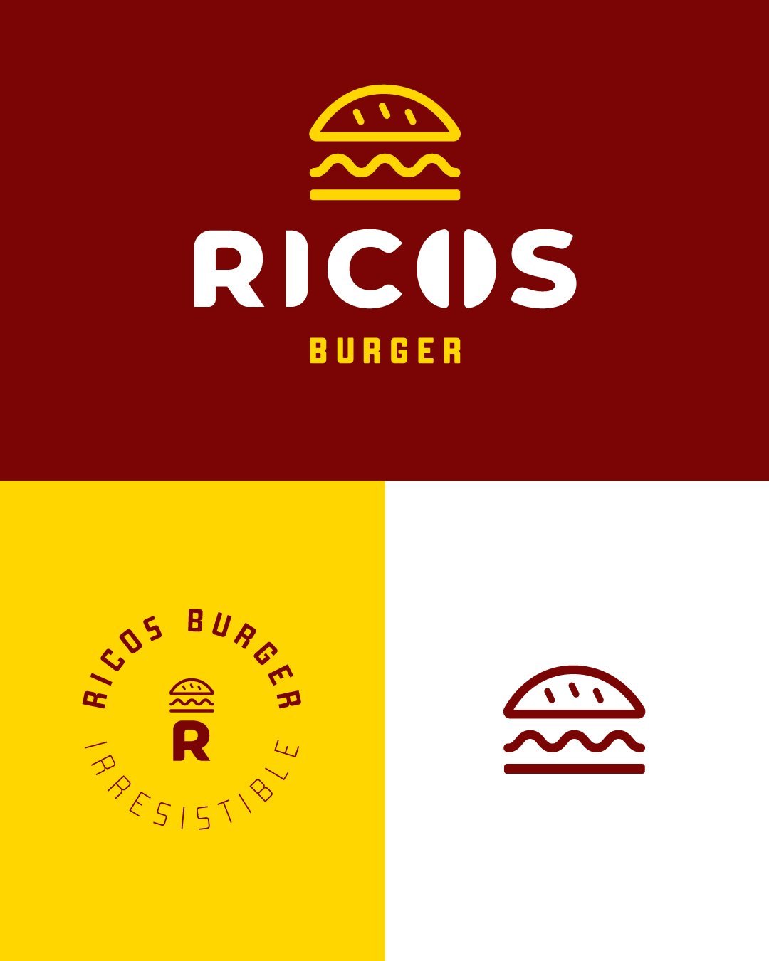 Rico’s Burger brand identity