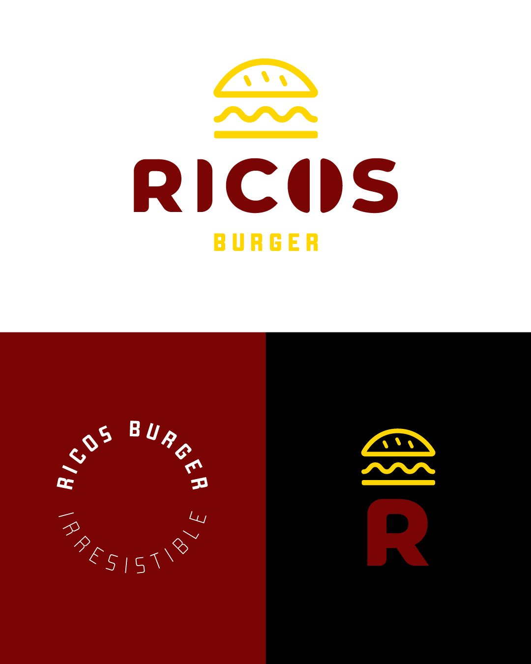 Rico’s Burger brand identity