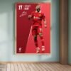 Large Mohamed Salah poster displayed in a spacious room, adding a dynamic football touch to the decor.