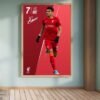 Lius Diaz poster in a large format, placed in an open and stylish room for a striking football aesthetic.